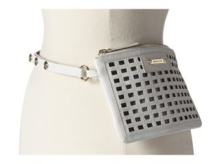 MICHAEL Michael Kors 13MM Perf Belt Bag w/ Snap Closure Womens Belts (White)