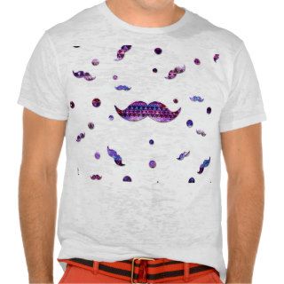 Nebula Aztec Mustaches Funny Purple Cute Polka Dot T Shirts