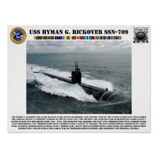 USS Hyman G. Rickover SSN 709 Poster