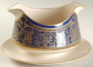 Franciscan Renaissance Royal Gravy Boat with Attached Underplate, Fine China Din
