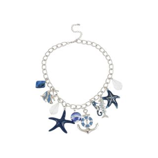 MIXIT Silver Tone Blue Charms Necklace