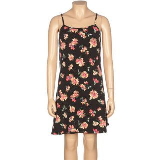 Daisy Print Girls Slip Dress Black In Sizes Large, X Small, Small, Me