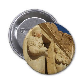 Osirian statues of Hatshepsut at her tomb Buttons
