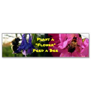 Flowers and Bees Bumper Sticker