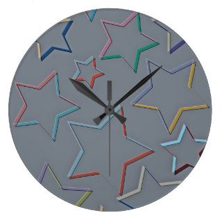 Star Outlines Wall Clock