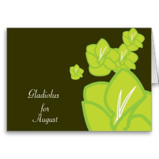 August's Birth Flower Customize Greeting Cards