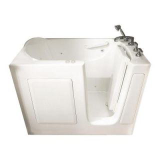 American Standard 4.25 ft. Right Hand Drain Walk In Whirlpool Tub with Quick Drain in White 3151.204.CRW