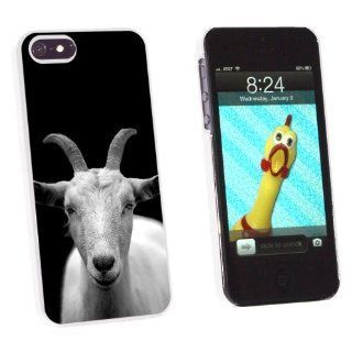 Graphics and More Goat Head   Black and White   Snap On Hard Protective Case for Apple iPhone 5/5s   Non Retail Packaging   White Cell Phones & Accessories
