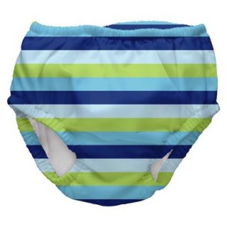 I Play Infant Boys Stripe Swim Diaper   Blue L