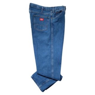 Dickies Mens Regular Fit 5 Pocket Jean   Stone Washed Blue 40x34