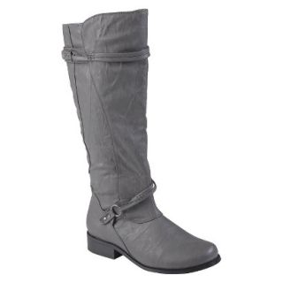 Journee Collection Women Buckle Accent Tall Boot Grey  6