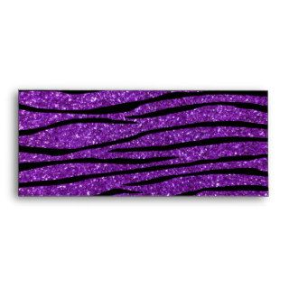 Purple glitter zebra stripes envelope