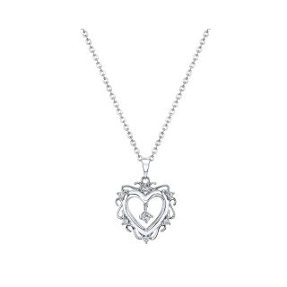 Bridge Jewelry Cubic Zirconia Heart Pendant, Womens