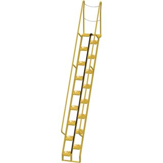 Vestil Alternating Tread Stairs   15 Steps, 56� Step Angle, Model ATS 9 56