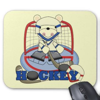 Polar Bear Hockey Goalie Tshirts and Gifts Mouse Pad
