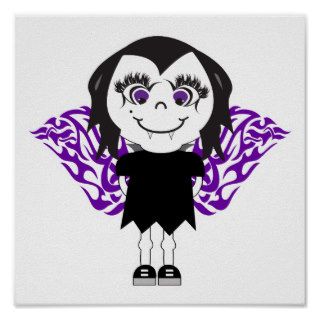 Vampire Angel Girl Tribal Wings Poster