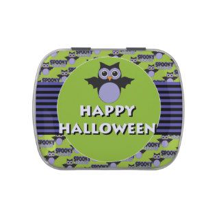 Spooky Owls Halloween Candy Tin