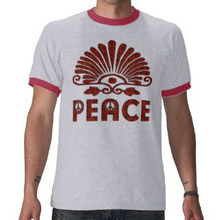 Red Tattoo Peace Art T Shirt