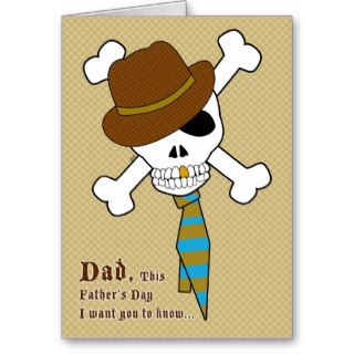 Funny Father's Day Card Skull and Crossbones