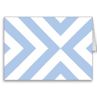 Light Blue and White Chevrons Card