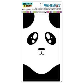 Graphics and More Panda Bear Cute Full Face Black and White Mag Neato's Automotive Car Refrigerator Locker Vinyl Magnet   Automotive Decals