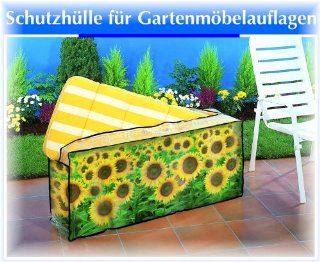 Schutzhülle Tragetasche für Polsterauflagen 125x50x32cm Sonnenblumendesign Garten