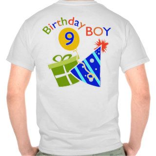 Boys 9th Birthday Tee Shirts