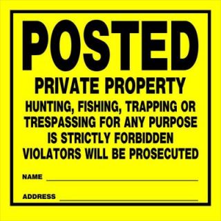 The Hillman Group 11 in. x 11 in. Plastic Posted Private Property Sign 840167