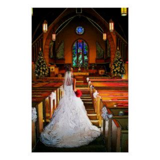 White Christmas Winter White Wedding Gown Posters