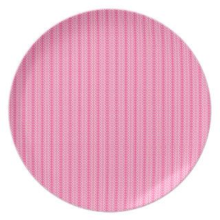 Deep Pink Circle Full Design Melamine Plate