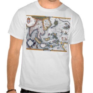 16th Century Map of South East Asia and Indonesia Tee Shirts