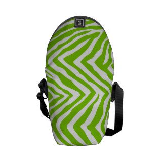 Green Zebra Stripes Commuter Bag