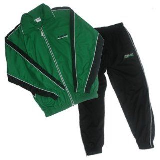 Trainingsanzug, grün/schwarz, Größe YS (140) Sport & Freizeit