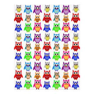 cute owls letterhead template