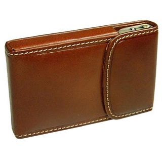 Castello Tan Leather Hardcase Cardholder Castello Business Card Holders