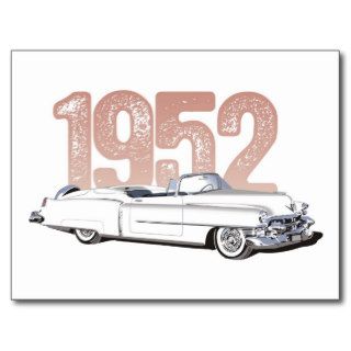 1952 Cadillac Coupe De Ville, white convertible Post Card