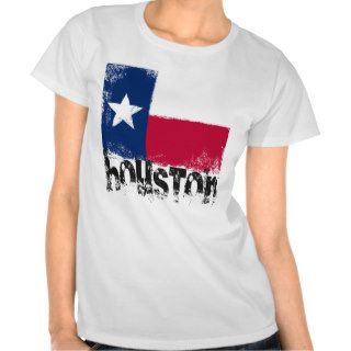 Houston Grunge Flag Tee Shirt