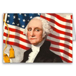 George Washington Patriotic U.S. Flag July 4th Cards