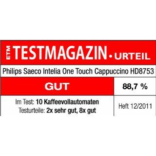 Saeco HD8753/11 Intelia One Touch Kaffee Vollautomat /1900 W / 15 bar Küche & Haushalt