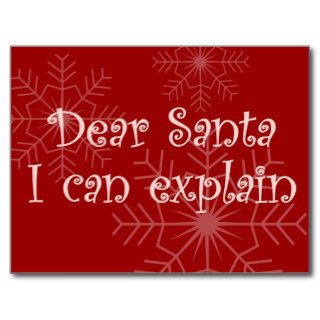 Dear Santa I can explain Post Cards