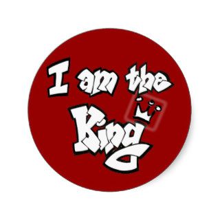 Graffiti Style "I am the King" with crown Stickers