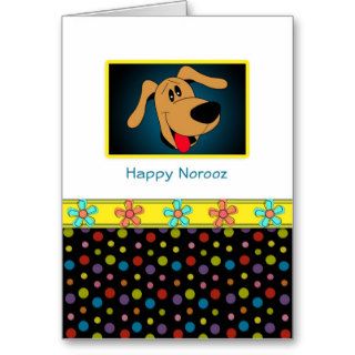 Happy Norooz Persian New Year Greeting Card Dog