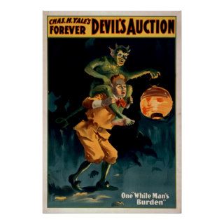 DEVIL'S AUCTION Play Act VAUDEVILLE Poster