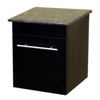 Bellaterra Home Norwalk 15 in. W Solid Wood Side Cabinet in Black 203108 CABINET