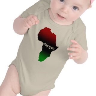 Red, Black and Green Africa Shape Tee Shirts