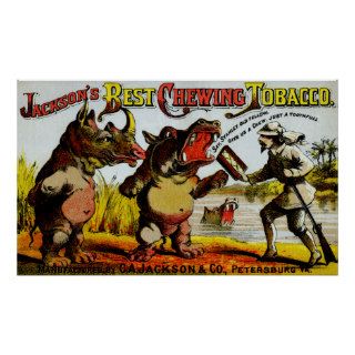 1871 Vintage Chewing Tobacco Ad Print
