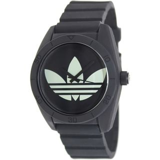 Adidas Men's Santiago ADH2853 Black Silicone Quartz Watch with Black Dial Adidas Men's Adidas Watches
