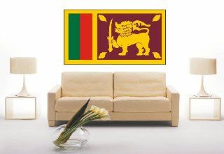 WANDTATTOO ls163 Sri Lanka   Sri Lanka 120 cm farbig / bunt als Fahne Küche & Haushalt