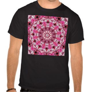 Twirling Pink, Abstract Candy Lace Jewels Mandala T shirt