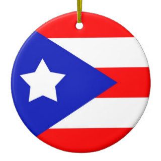 Ornamento puertorriqueño de la bandera adornos de navidad de